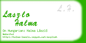 laszlo halma business card