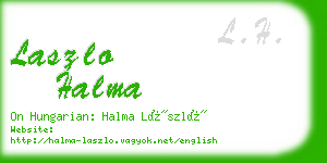 laszlo halma business card